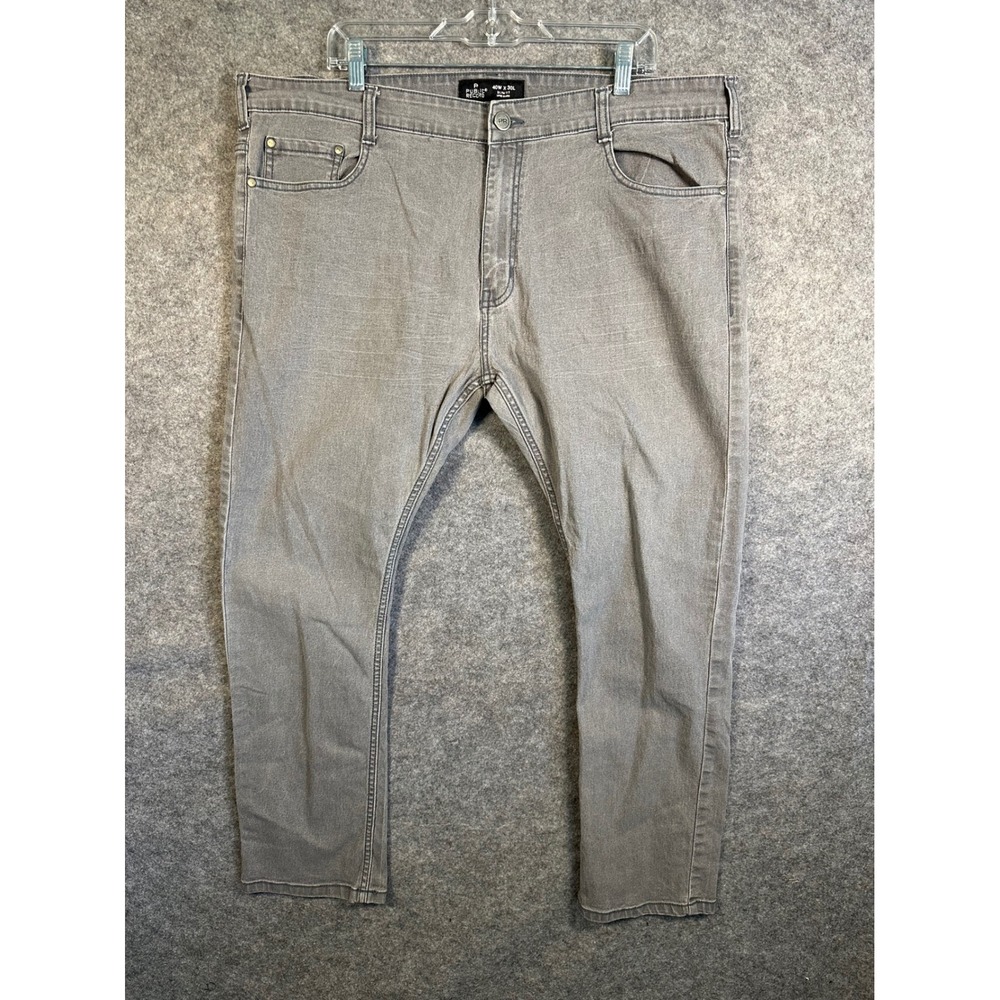 Public Record Mens Gray Slim Fit Stretch Denim‎ Jeans 40W x 30L RN149158